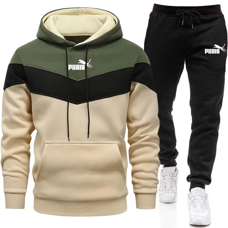 Winter Clothing Outdoor - Ensemble Homme/Haut à Capuche/Pantalon 2026 Automne