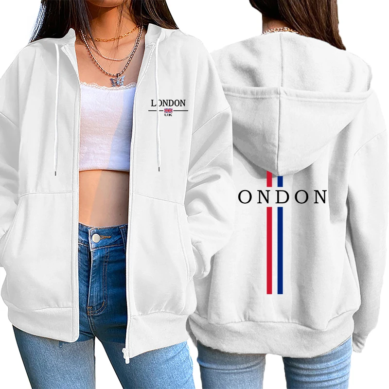 Winter Clothing Sale Women - Veste cardigan zippée pour femme, sweat-shirt