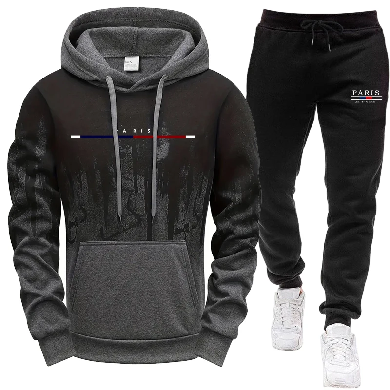 Winter Clothing Outdoor - Ensemble Homme/Haut à Capuche/Pantalon – Survêtement