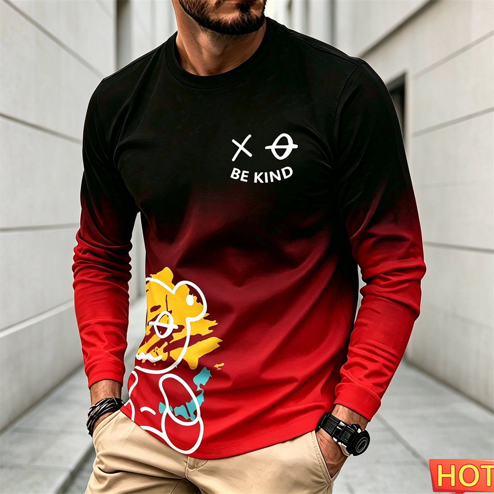 Winter Sun Clothing - T-shirt à manches longues pour hommes,