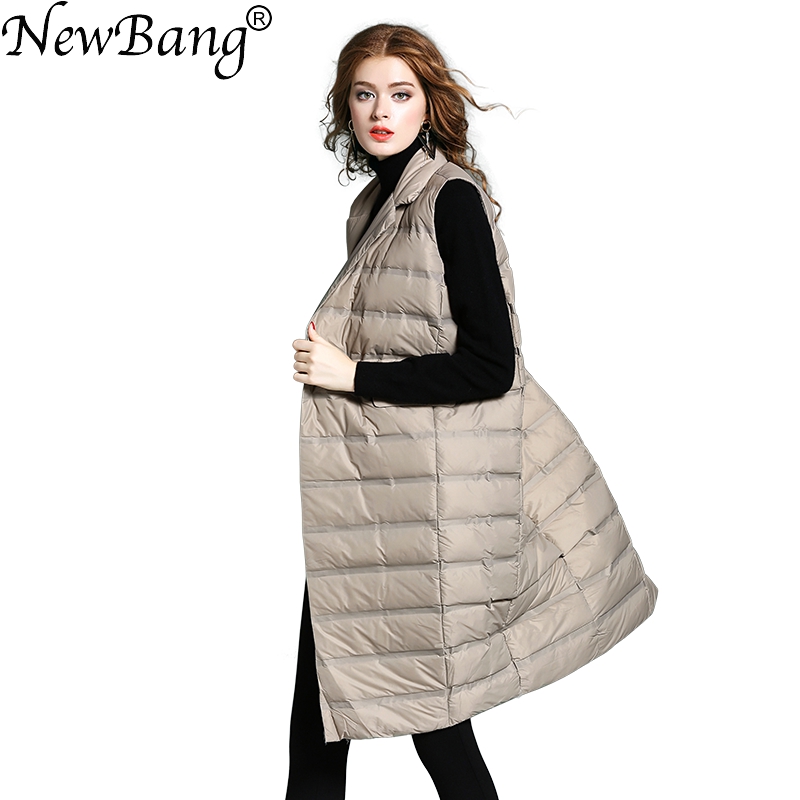 Down Vest Ultralight - NewBang-Gilet Long en Duvet pour Femme,