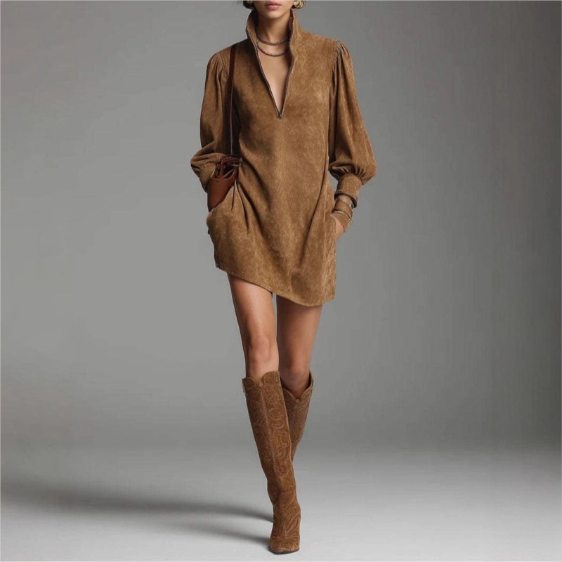 Winter Clothing Pinterest - Mini robe Vintage pour femmes, manches