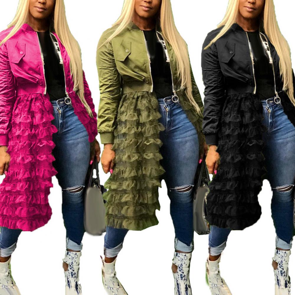 Winter Clothing Pinterest - Élégant dentelle maille robe mi-longue manteau