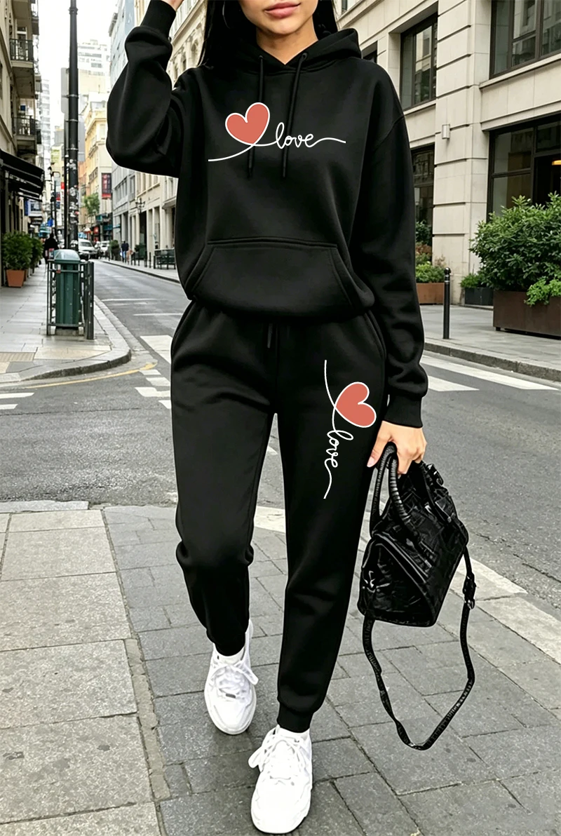 Winter Clothing Outdoor - Ensemble de survêtement pour femmes, imprimé,