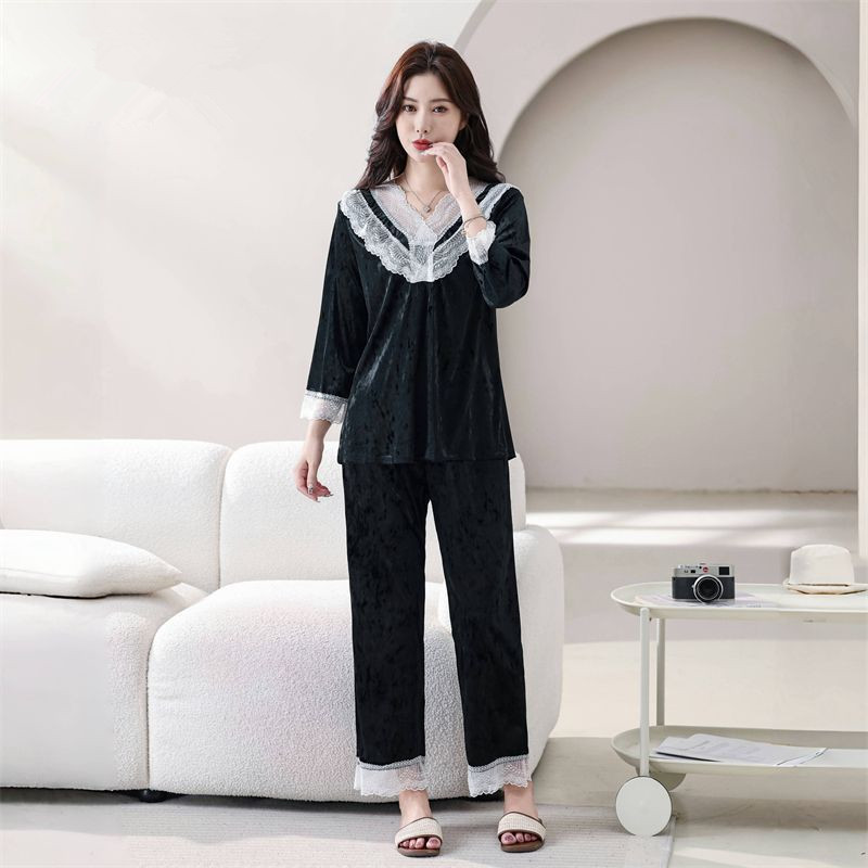 Pyjama en velours doré haut de - Winter Clothing In French avis et prix