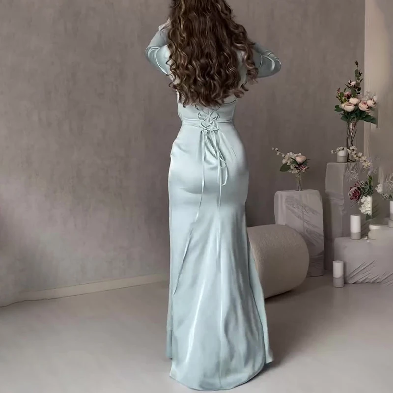 Robe de Soirée Élégante à Col  - Winter Clothing Dress Up avis et prix
