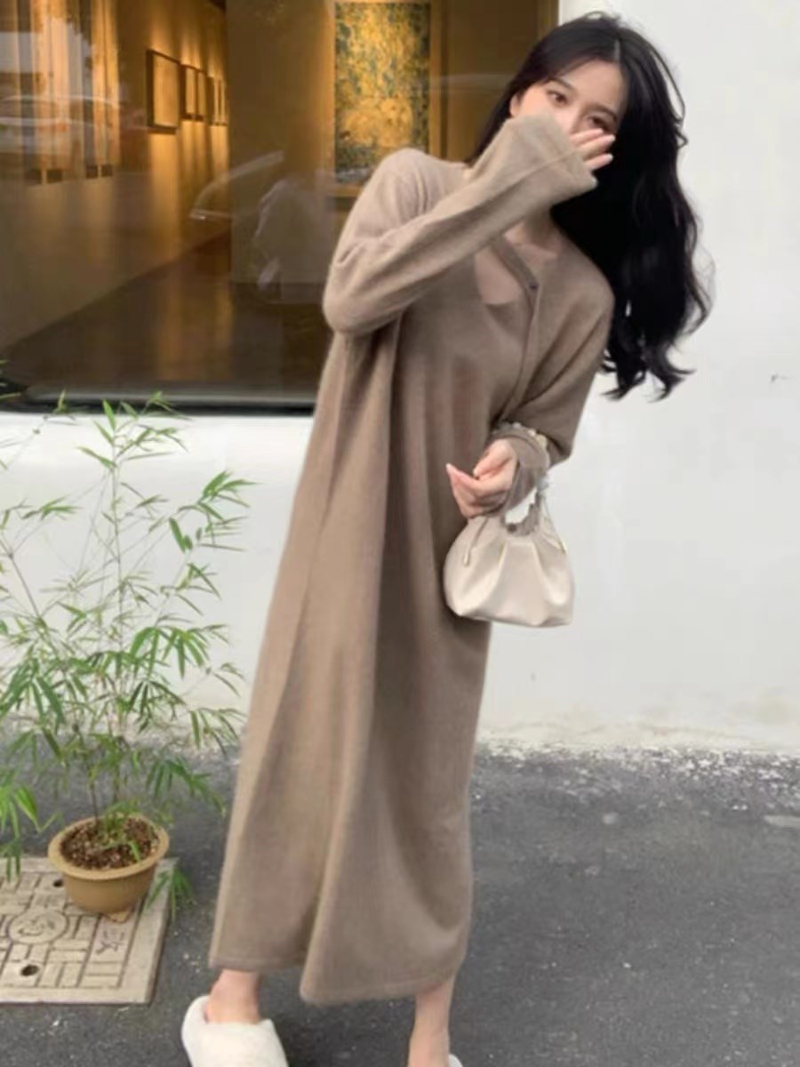 Robe pull tricotée à manches l - Winter Clothing Dress Up avis et prix