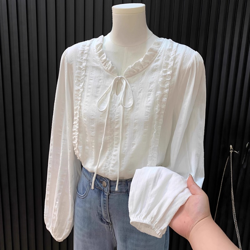 Chemise à lacets avec col en d - Winter Clothing In French avis et prix