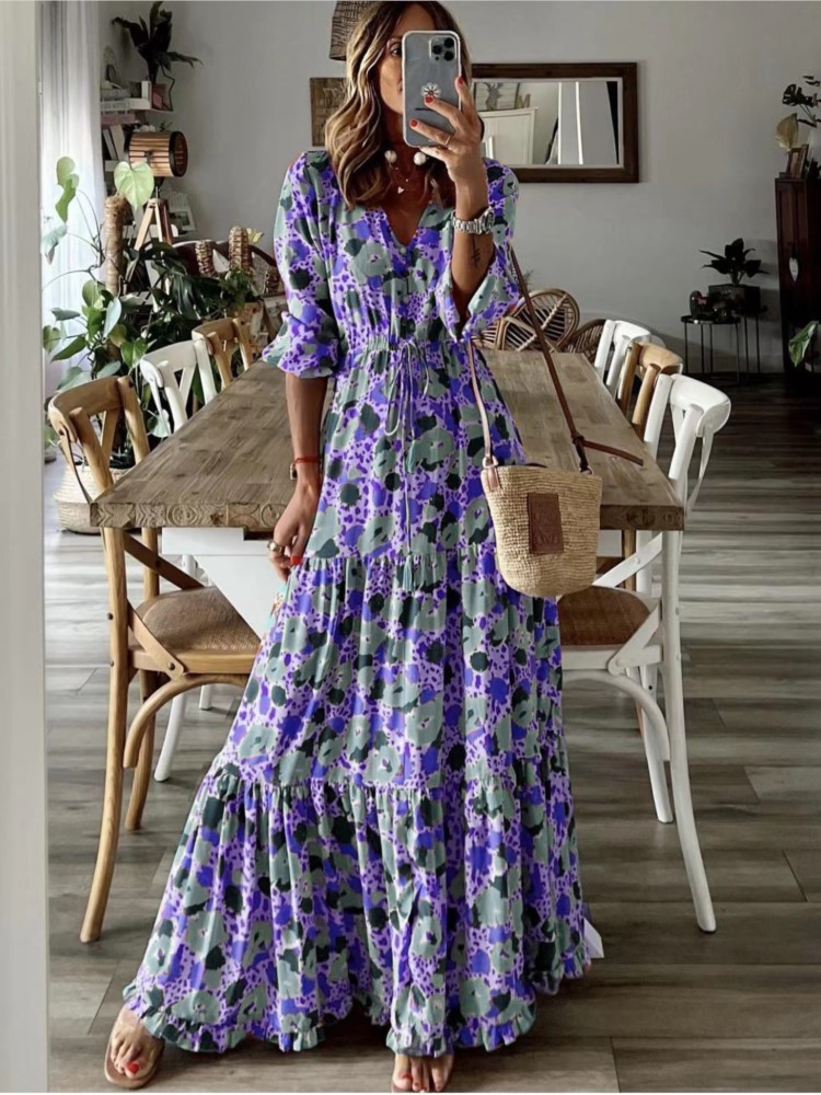 Robe longue à lacets pour femm - Winter Clothing Dress Up avis et prix