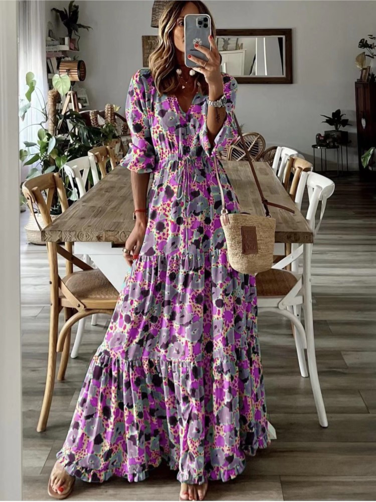 Robe longue à lacets pour femm - Winter Clothing Dress Up avis et prix